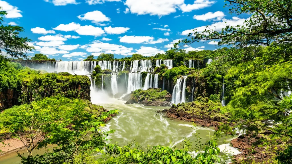 A photo of Iguazu Falls Discharges an enormous 25,768 cubic meters of water into the Congo River